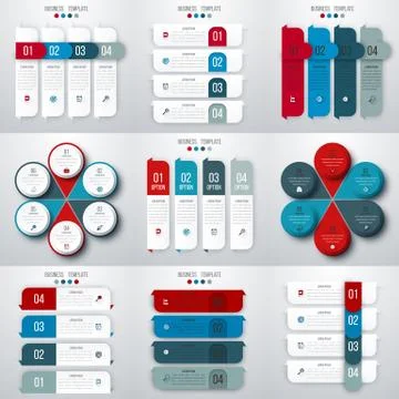 Set with infographics Stock Illustration