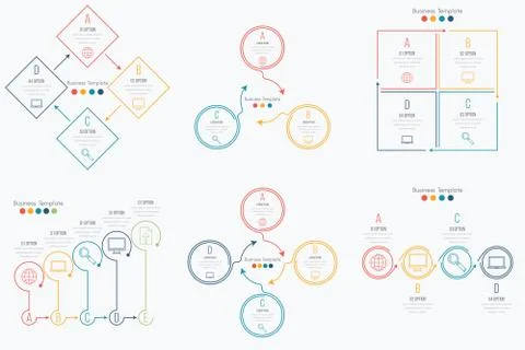 Set with infographics Stock Illustration