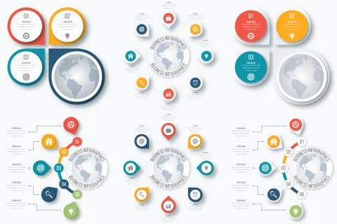Set with infographics Stock Illustration