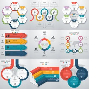 Set with infographics Stock Illustration