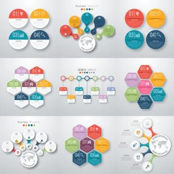 Set with infographics Stock Illustration
