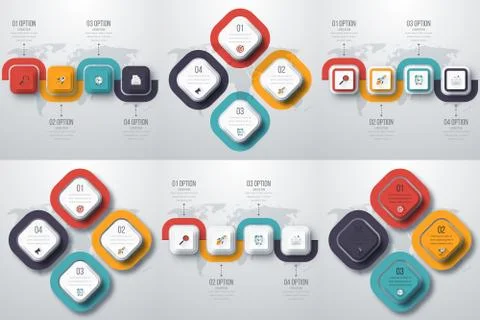 Set with infographics Stock Illustration