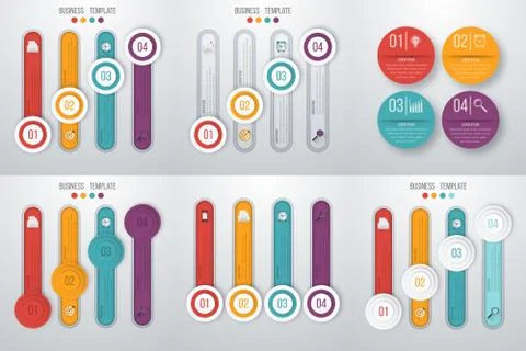 Set with infographics 스톡 일러스트