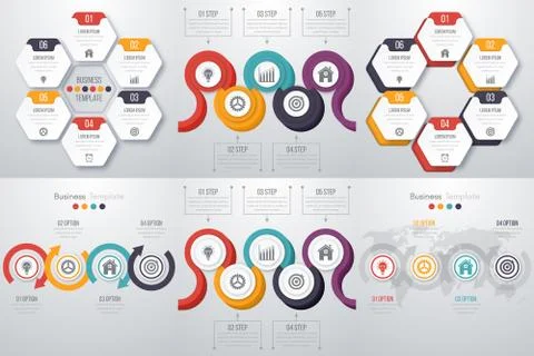 Set with infographics Stock Illustration