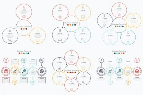 Set with infographics Stock Illustration