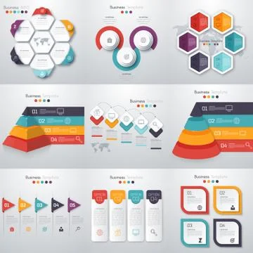 Set with infographics Stock Illustration