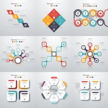 Set with infographics Stock Illustration
