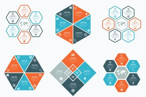 Set with infographics Stock Illustration