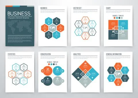 Set with infographics Stock Illustration