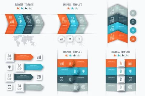 Set with infographics Stock Illustration