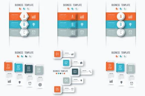 Set with infographics Stock Illustration