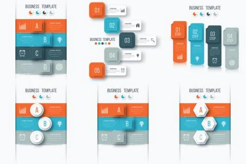 Set with infographics Stock Illustration