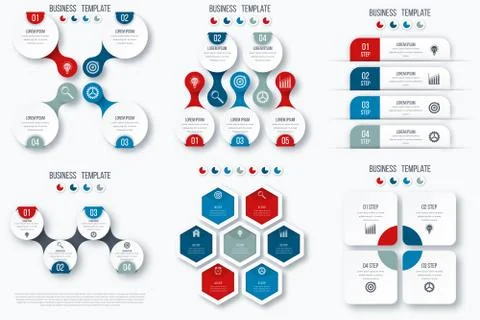 Set with infographics Stock Illustration
