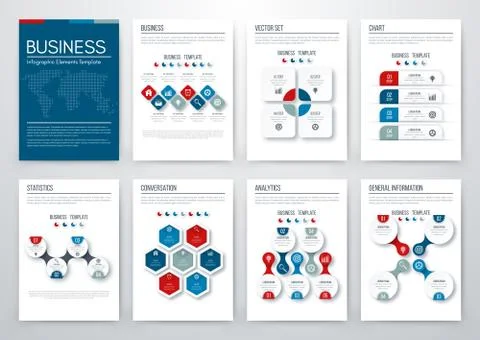 Set with infographics Stock Illustration