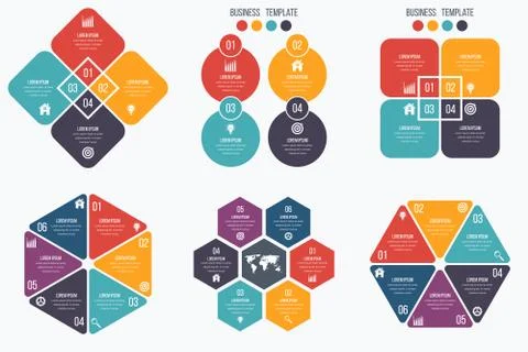 Set with infographics Stock Illustration