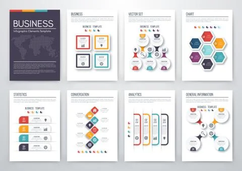 Set with infographics Stock Illustration