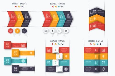 Set with infographics イラスト素材