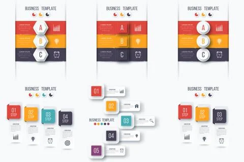 Set with infographics Stock Illustration