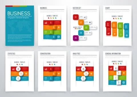 Set with infographics Stock Illustration