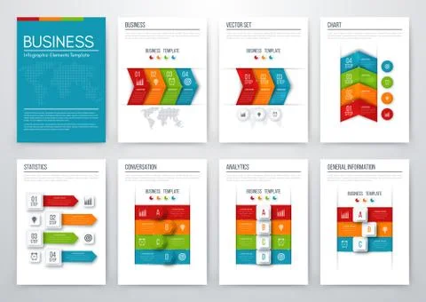 Set with infographics Stock Illustration