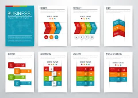Set with infographics Stock Illustration