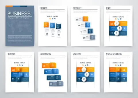 Set with infographics Stock Illustration