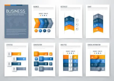 Set with infographics Stock Illustration