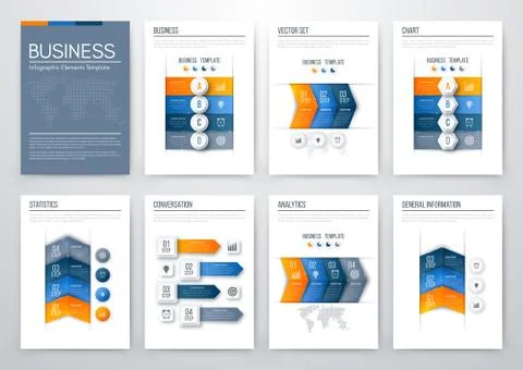 Set with infographics Stock Illustration