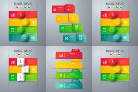 Set with infographics Stock Illustration