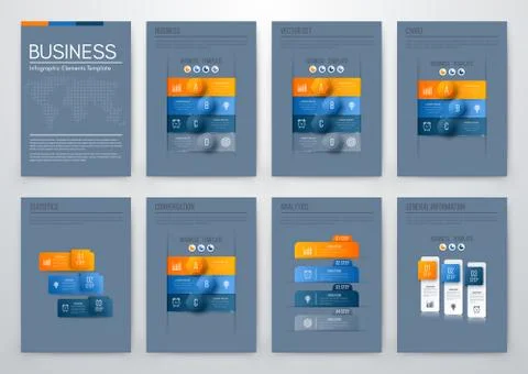Set with infographics Stock Illustration