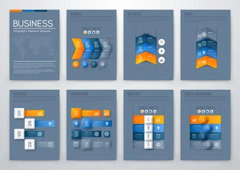 Set with infographics Stock Illustration