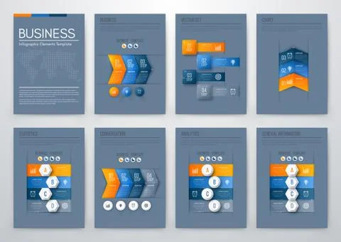 Set with infographics Stock Illustration