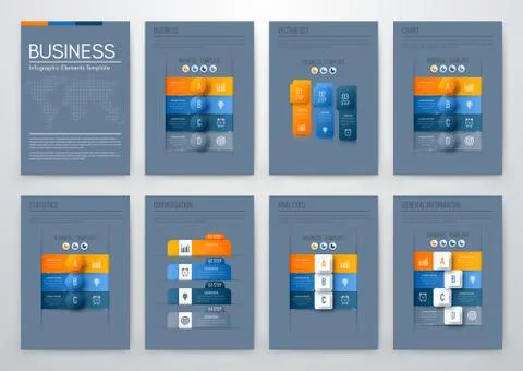 Set with infographics Stock Illustration