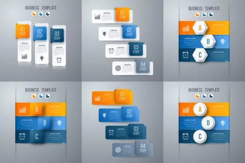 Set with infographics 스톡 일러스트