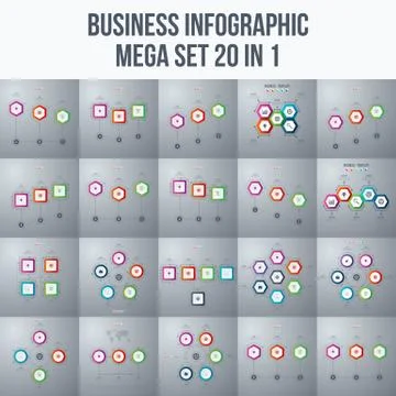 Set with infographics Stock Illustration