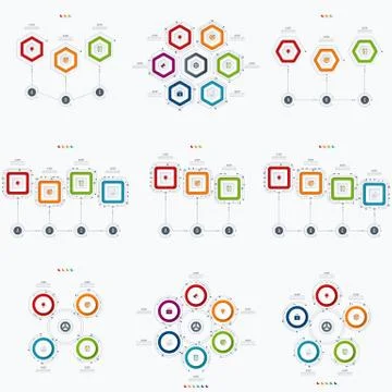 Set with infographics Stock Illustration