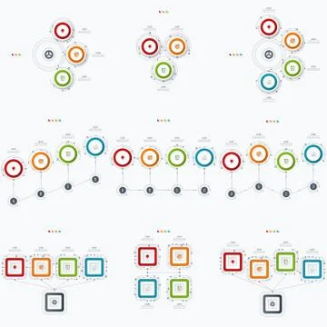 Set with infographics Stock Illustration