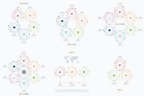 Set with infographics Stock Illustration