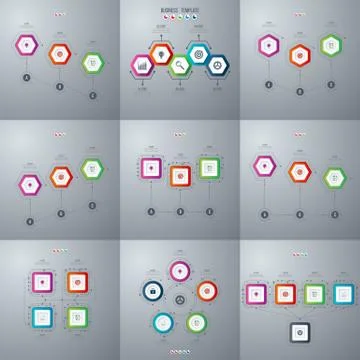 Set with infographics Stock Illustration