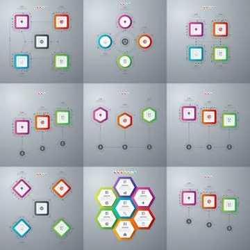 Set with infographics Stock Illustration