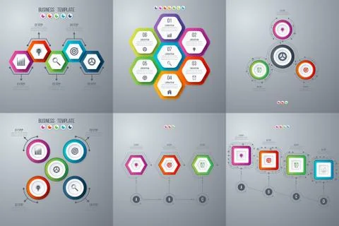 Set with infographics Stock Illustration