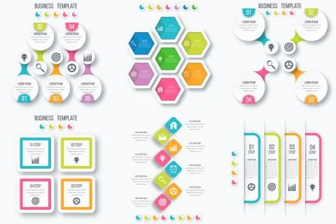 Set with infographics Stock Illustration