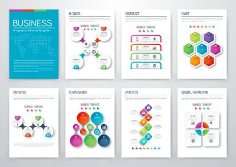 Set with infographics Stock Illustration