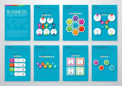 Set with infographics 스톡 일러스트