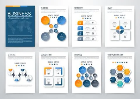 Set with infographics Stock Illustration