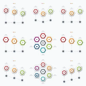 Set with infographics Illustrazione stock