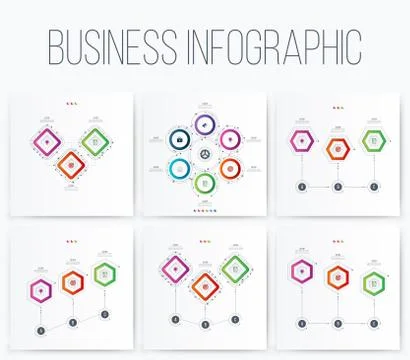 Set with infographics Illustrazione stock