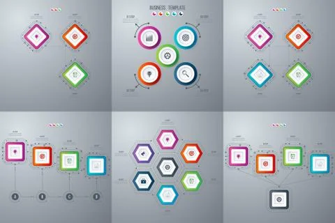 Set with infographics Stock Illustration