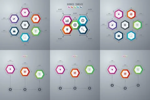 Set with infographics 스톡 일러스트