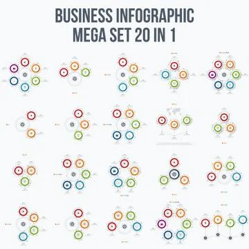 Set with infographics Illustrazione stock